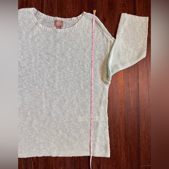 Chico’s lightweight sweater. Sea foam green. Size 1 in Chico’s (M woman). - Picture 5 of 6